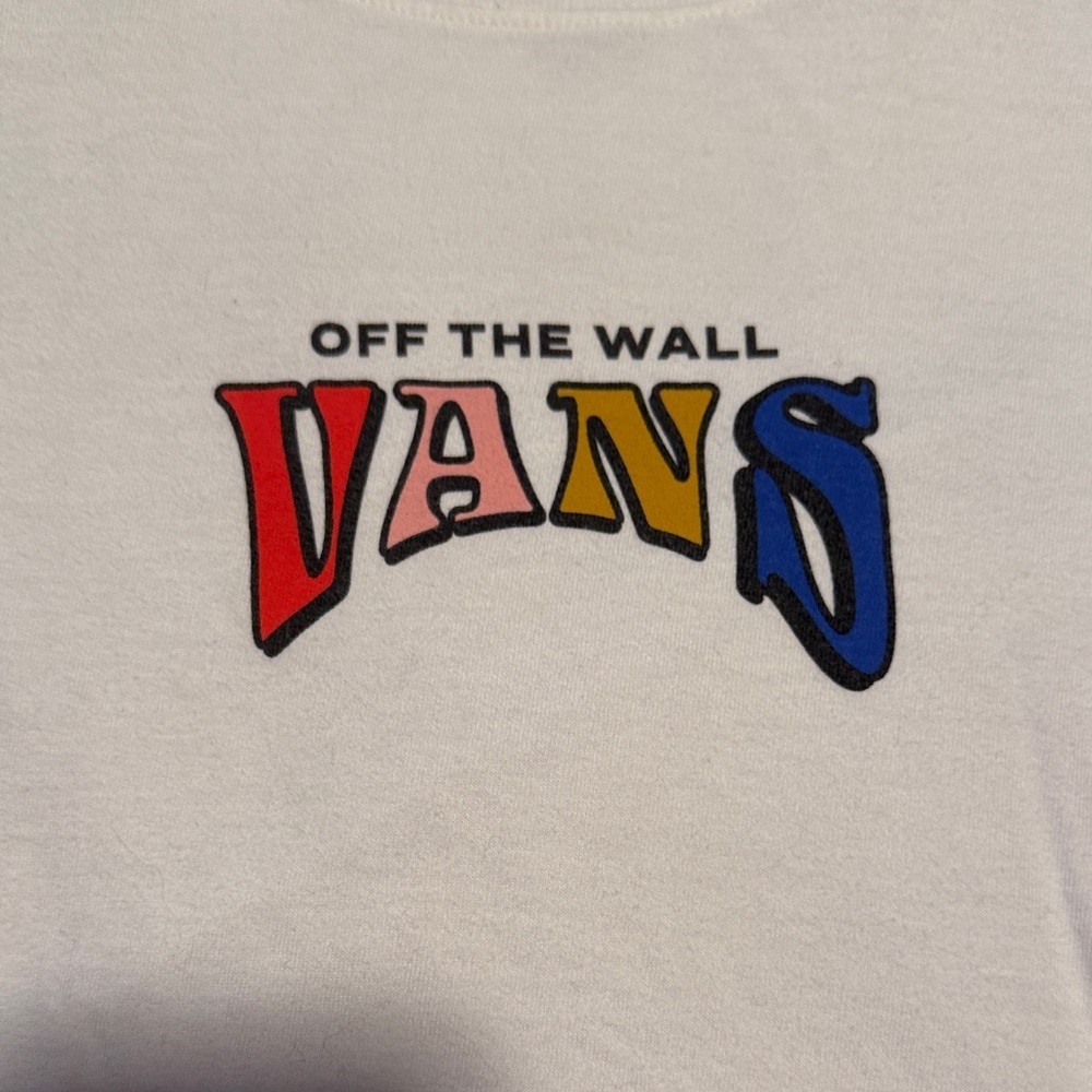 Vans White Long Sleeve Tee with Skull Graphics - Picture 4 of 4